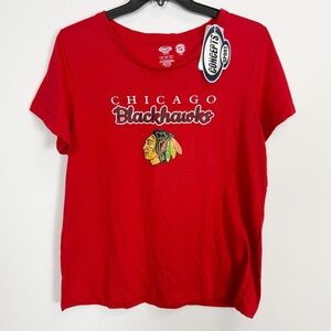 Chicago Blackhawks Concepts Sport Lodge Pajama Top Womens 1X Red NHL Hockey NWT